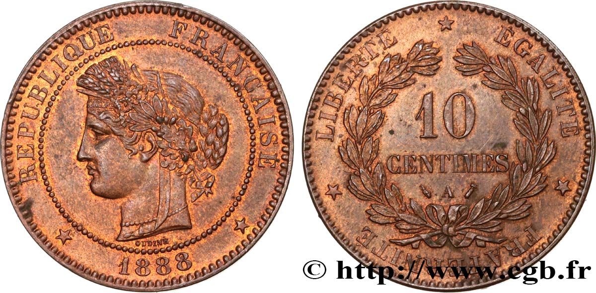 10 centimes Cérès 1888 Paris F.135/33 SC63 