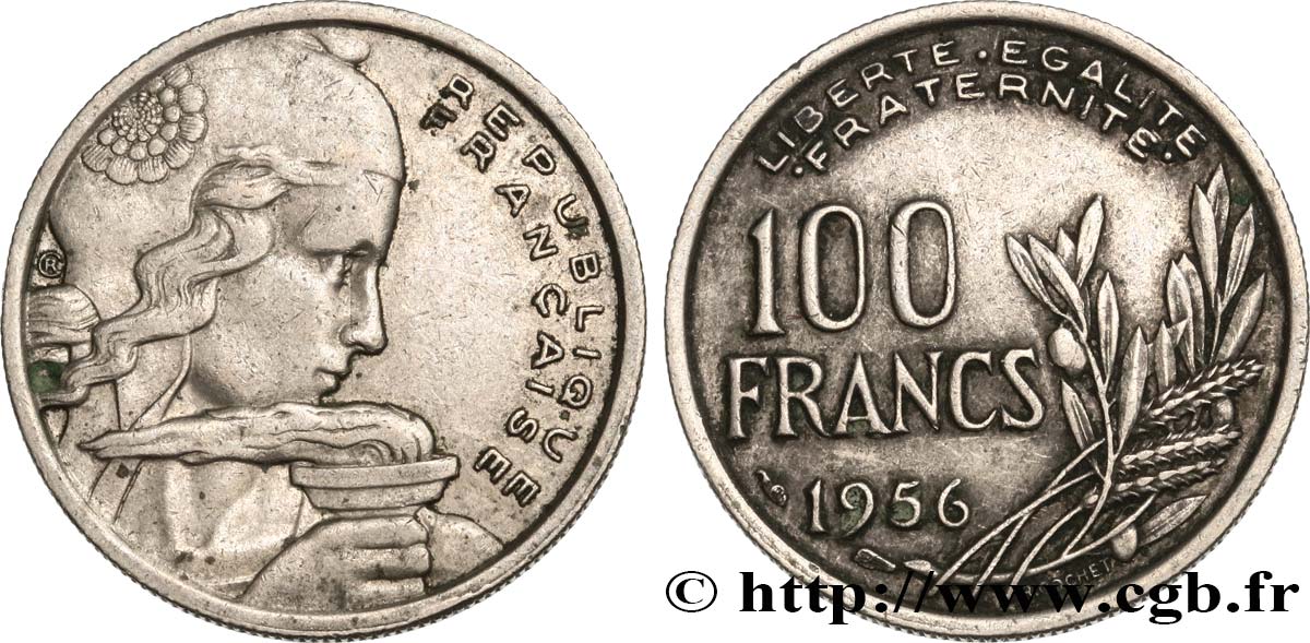 100 francs Cochet 1956  F.450/8 VF25 