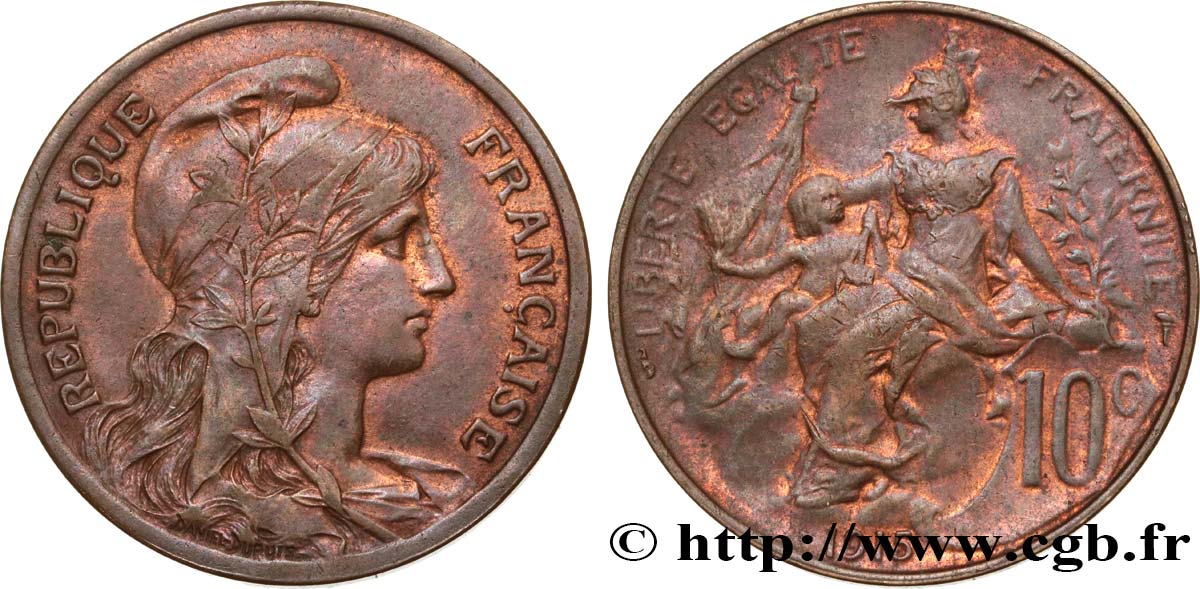 10 centimes Daniel-Dupuis 1915  F.136/25 AU55 