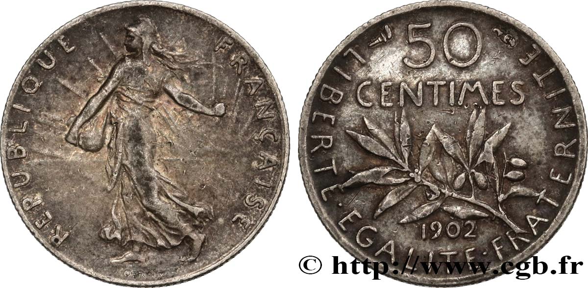 50 centimes Semeuse 1902  F.190/9 S25 