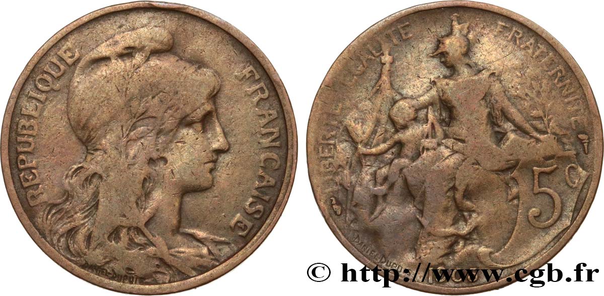 5 centimes Daniel-Dupuis 1905  F.119/15 F12 