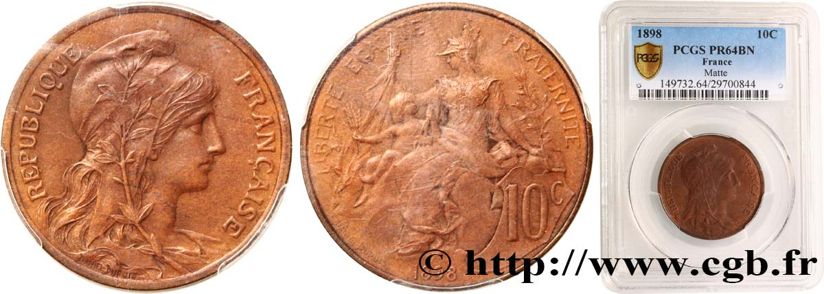 10 centimes Daniel-Dupuis 1898  F.136/6 SPL64 PCGS