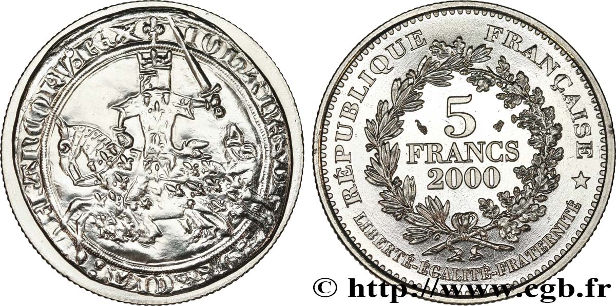5 francs Franc à cheval de Jean le Bon 2000 Paris F.350/1 MS 