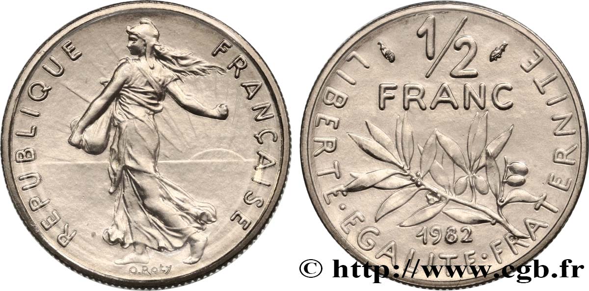 1/2 franc Semeuse 1982 Pessac F.198/21 FDC 