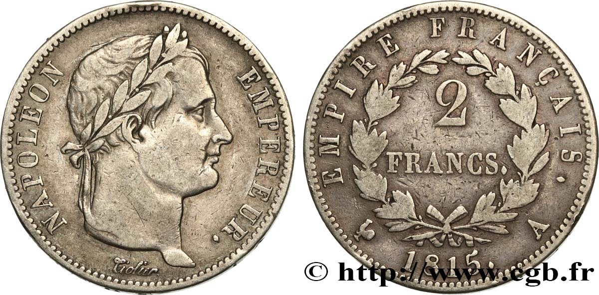 2 francs Cent-Jours 1815 Paris F.256/1 MB30 