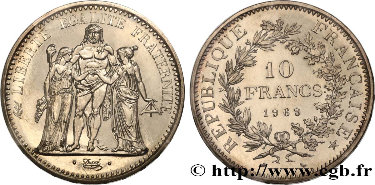 10 francs Hercule 1969  F.364/8 FDC 