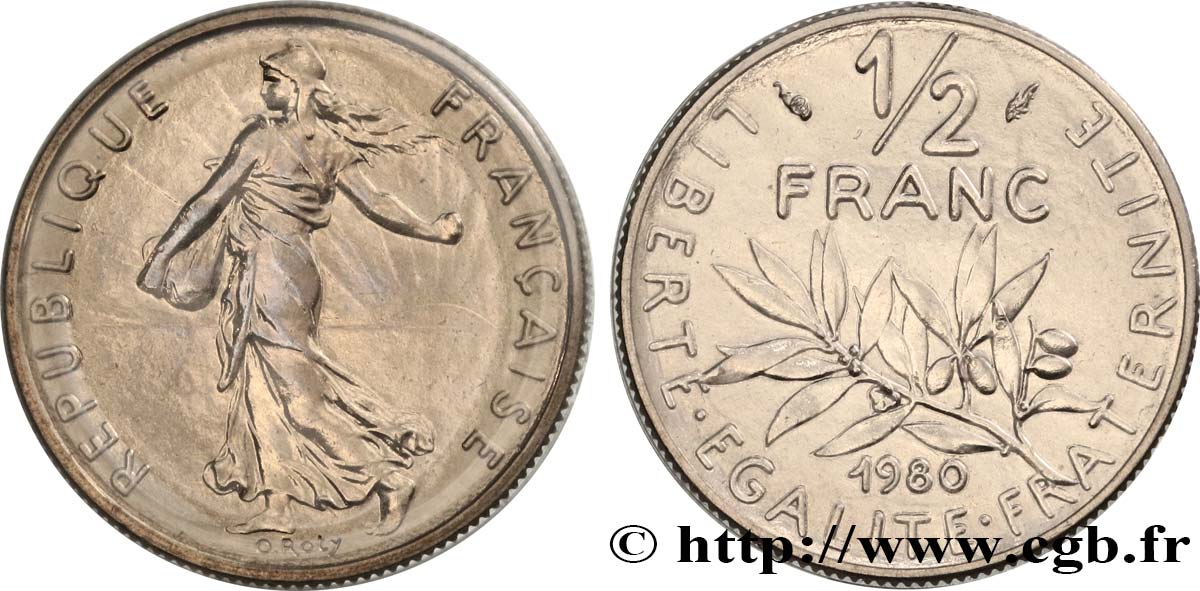 1/2 franc Semeuse 1980 Pessac F.198/19 FDC 