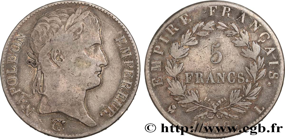 5 francs Napoléon Empereur, Cent-Jours 1815 Bayonne F.307A/5 BC20 
