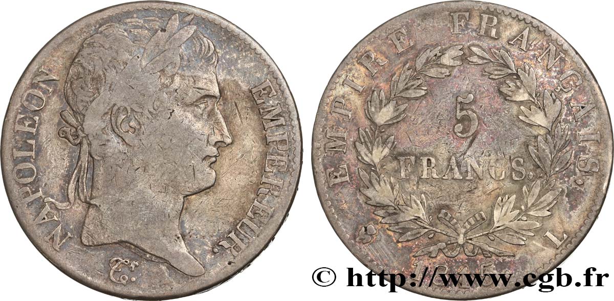 5 francs Napoléon Empereur, Cent-Jours 1815 Bayonne F.307A/5 TB20 