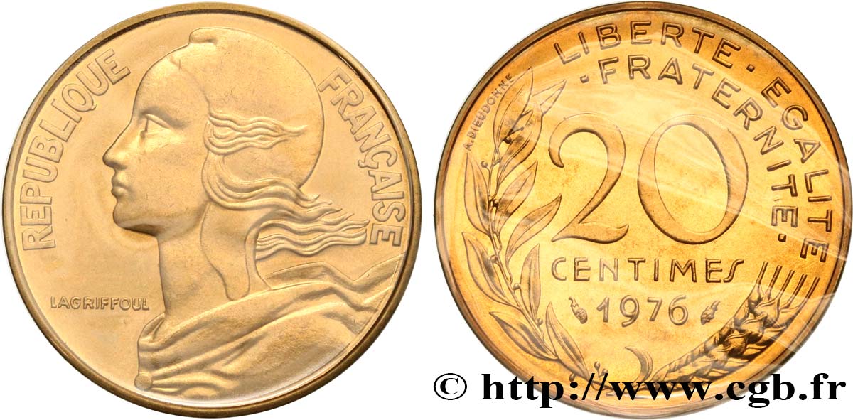 20 centimes Marianne 1976 Pessac F.156/16 FDC 