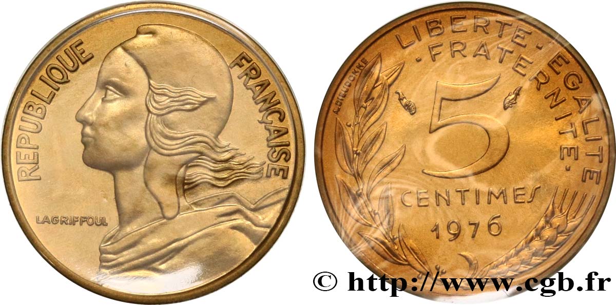 5 centimes Marianne 1976 Pessac F.125/12 FDC 