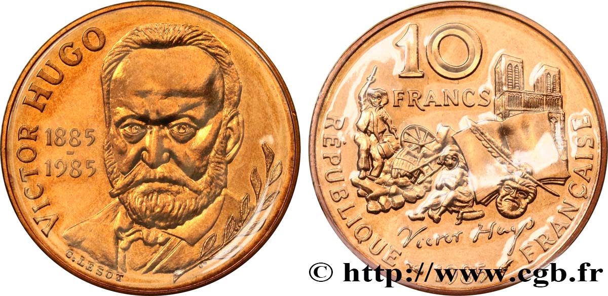 10 francs Victor Hugo 1985  F.370/2 FDC 