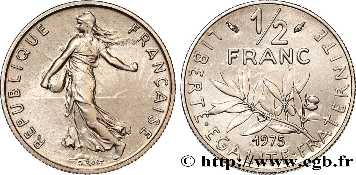1/2 franc Semeuse 1975 Pessac F.198/14 FDC 