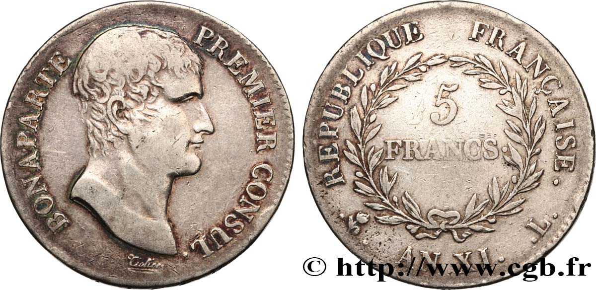 5 francs Bonaparte Premier Consul 1803 Bayonne F.301/5 BC25 