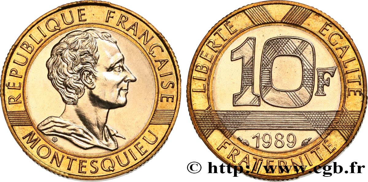 10 francs Montesquieu 1989  F.376/2 FDC65 