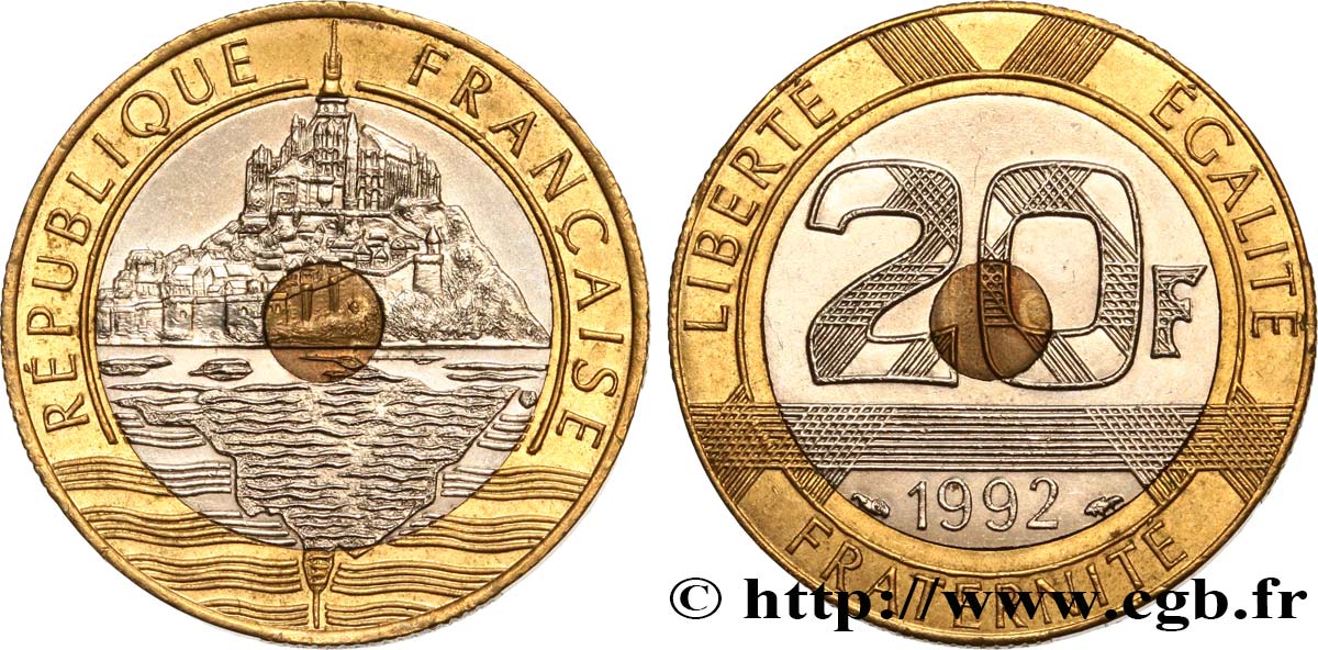 20 francs Mont Saint-Michel 1992 Pessac F.403/5 SUP62 