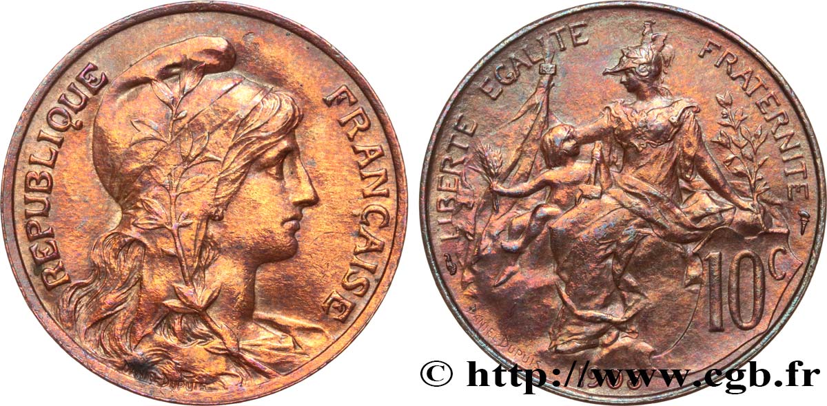 10 centimes Daniel-Dupuis 1905  F.136/14 SUP58 