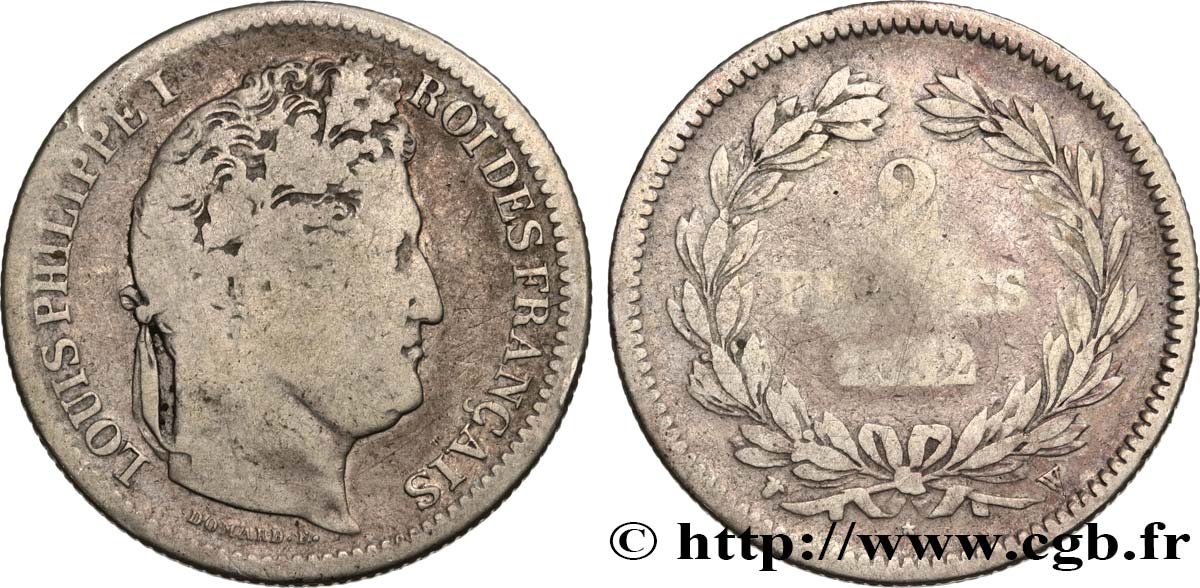 2 francs Louis-Philippe 1832 Lille F.260/16 SGE 