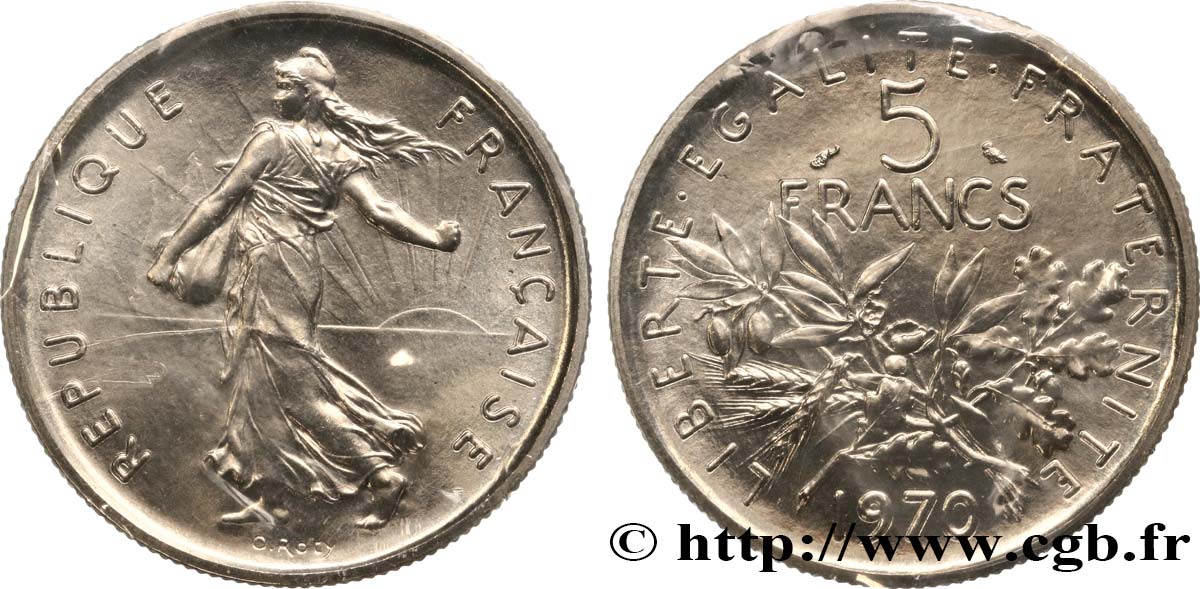 5 francs Semeuse, nickel 1970 Paris F.341/2 ST 