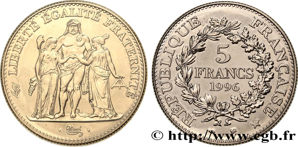 5 francs Hercule de Dupré 1996  F.346/2 MS 