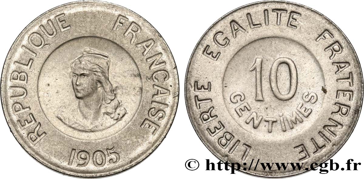 Essai de 10 centimes Rude en nickel 1905  GEM.35 1 SC63 