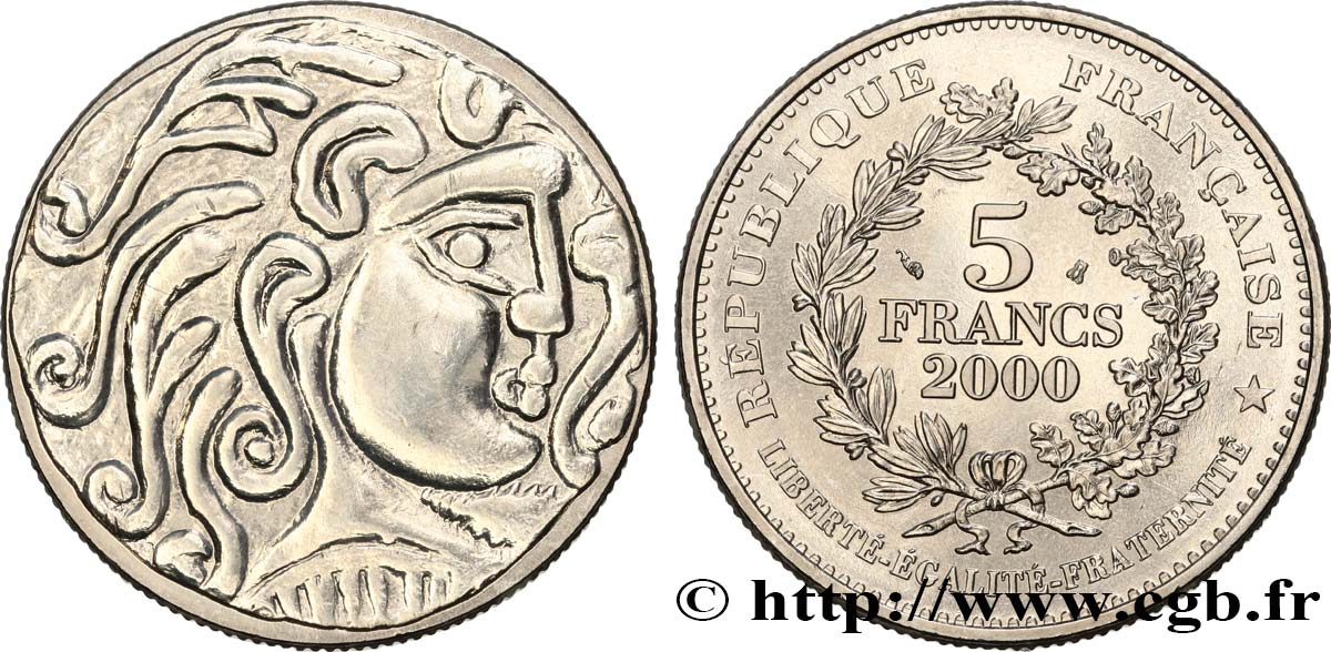 5 francs Statère des Parisii 2000  F.347/1 FDC 