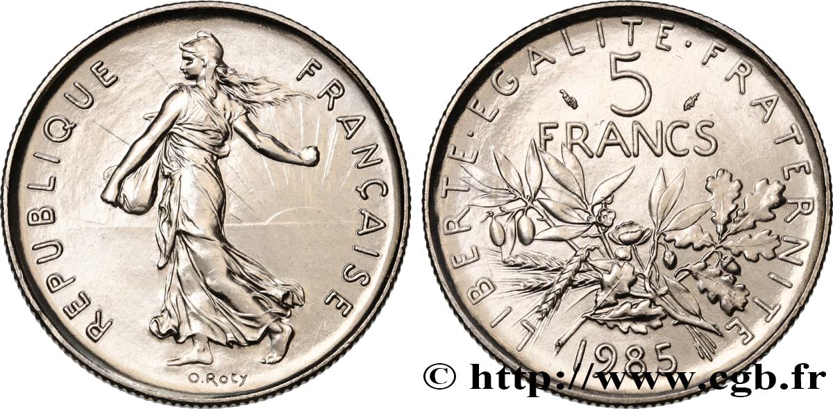 5 francs Semeuse, nickel 1985 Pessac F.341/17 MS 