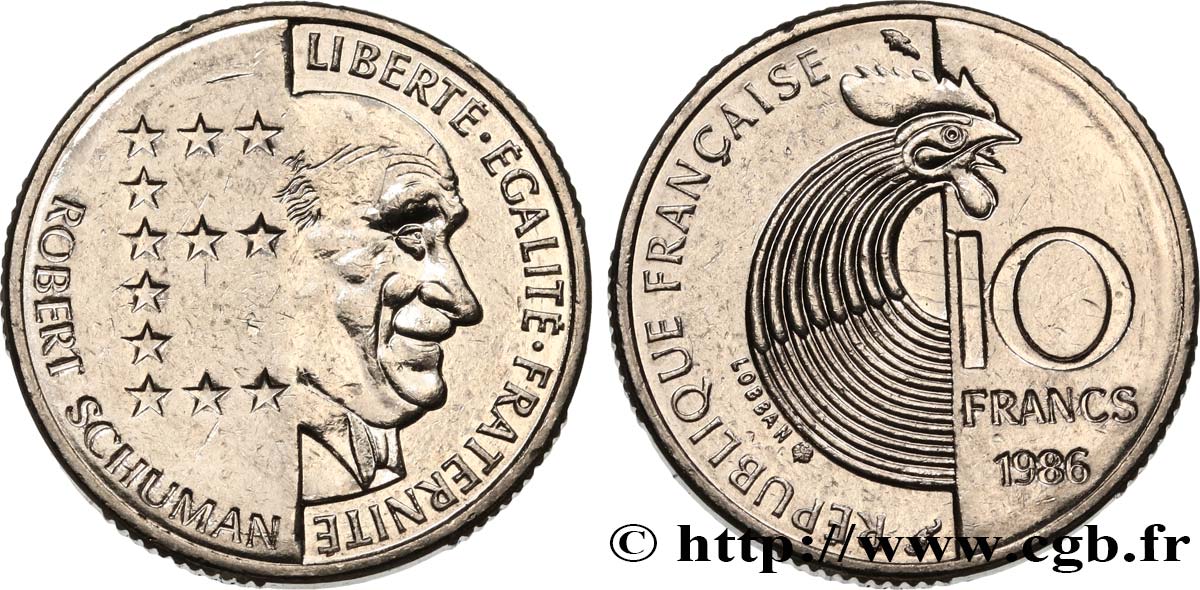 10 francs Robert Schuman 1986 Pessac F.374/2 SPL 