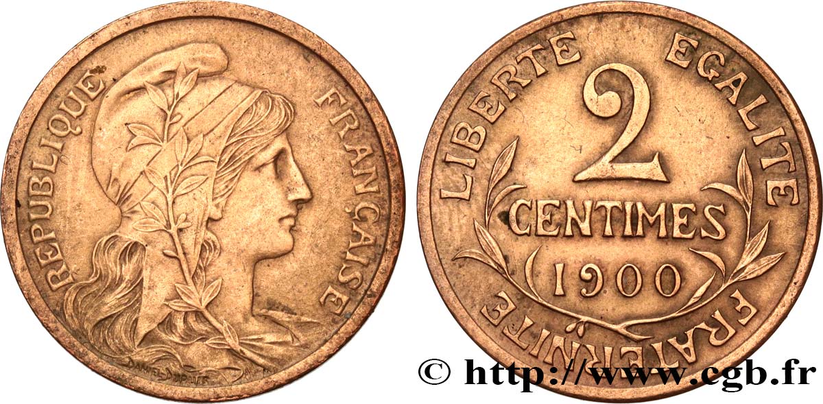 2 centimes Daniel-Dupuis 1900 Paris F.110/4 TTB 