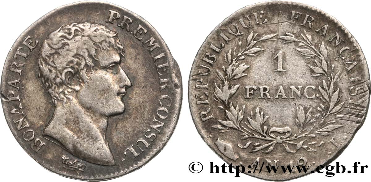 1 franc Bonaparte Premier Consul 1804 Limoges F.200/13 S35 