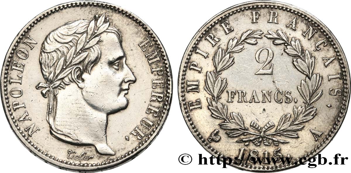 2 francs Cent-Jours 1815 Paris F.256/1 AU 