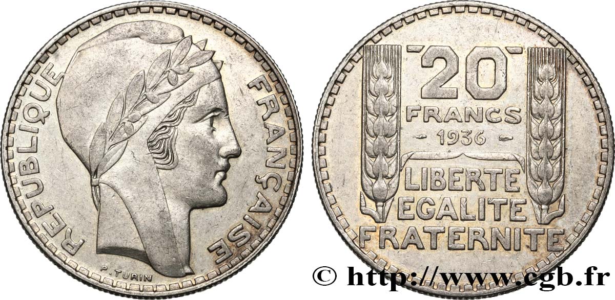 20 francs Turin 1936  F.400/7 fVZ 