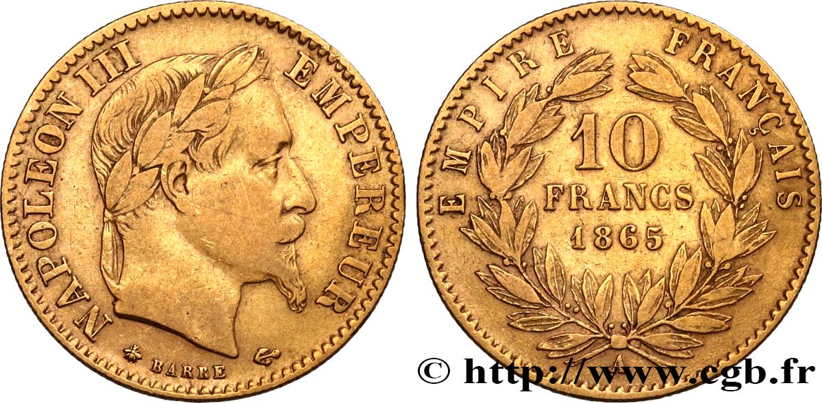 Valeur Louis D Or 10 Francs 1865