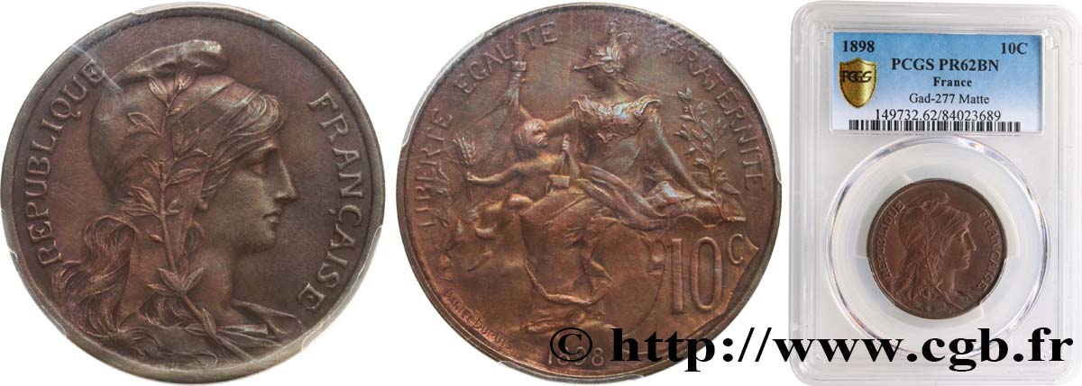 10 centimes Daniel-Dupuis 1898  F.136/6 MS62 PCGS