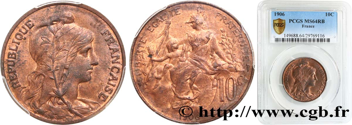 10 centimes Daniel-Dupuis 1906  F.136/15 MS64 PCGS