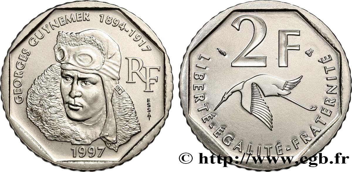 Essai de 2 francs Georges Guynemer 1997 Pessac F.275/1 ST 