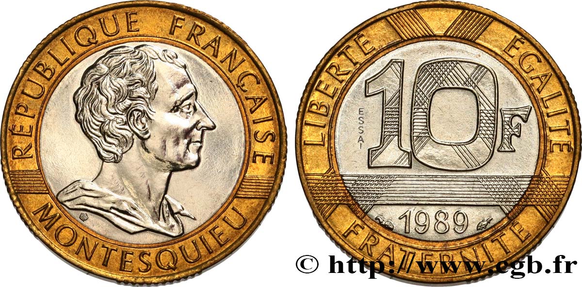 Essai de 10 francs Montesquieu 1989 Pessac F.376/1 MS 