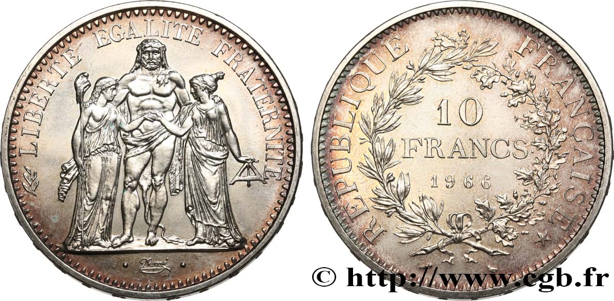 10 francs Hercule 1966  F.364/4 FDC65 
