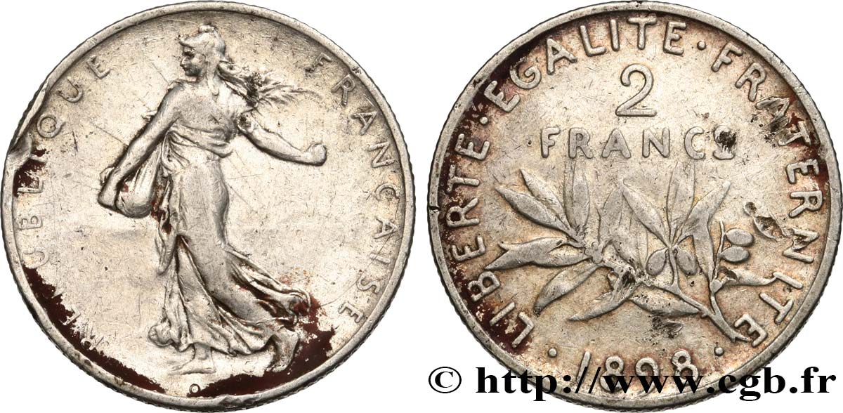 2 francs Semeuse 1898  F.266/1 MB 