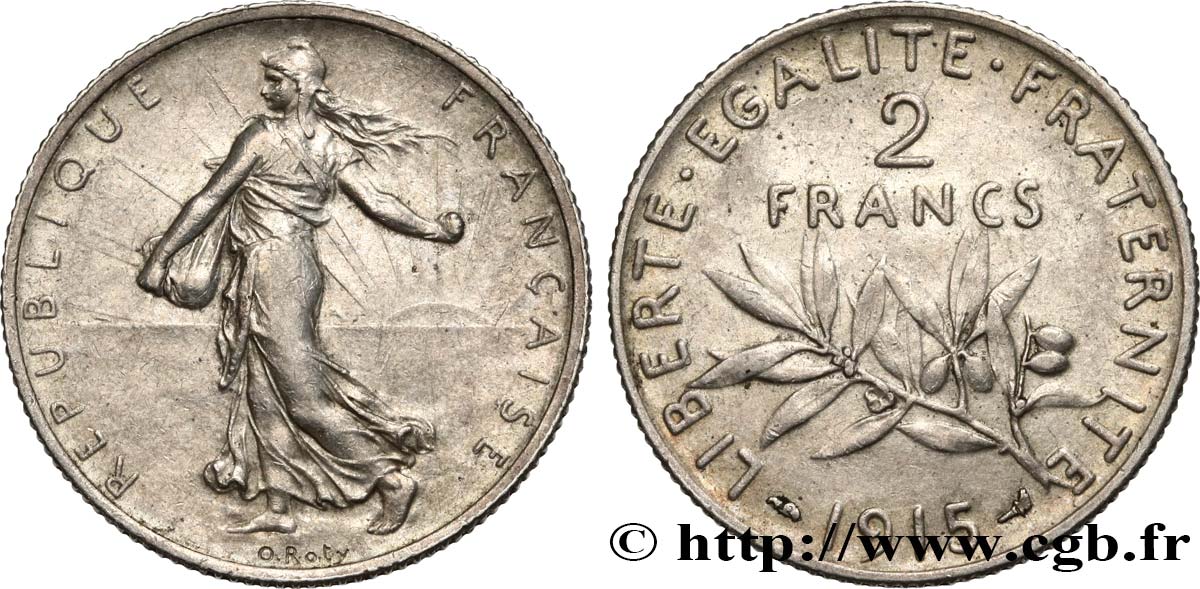 2 francs Semeuse 1915  F.266/17 SUP55 