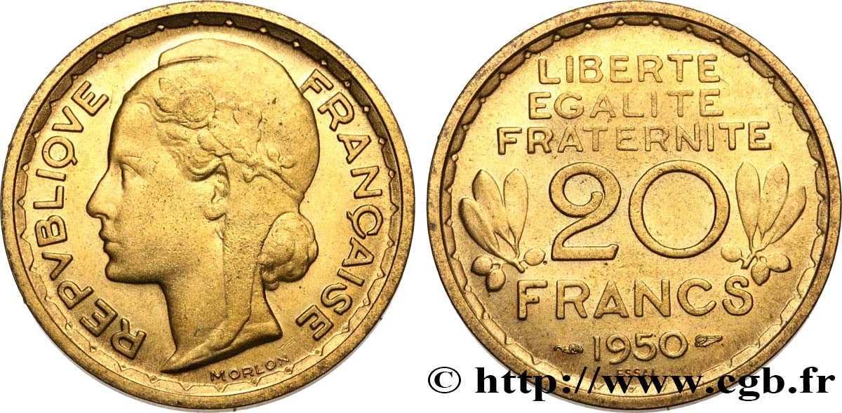 Essai du concours de 20 francs par Morlon 1950 Paris GEM.208 2 SPL 