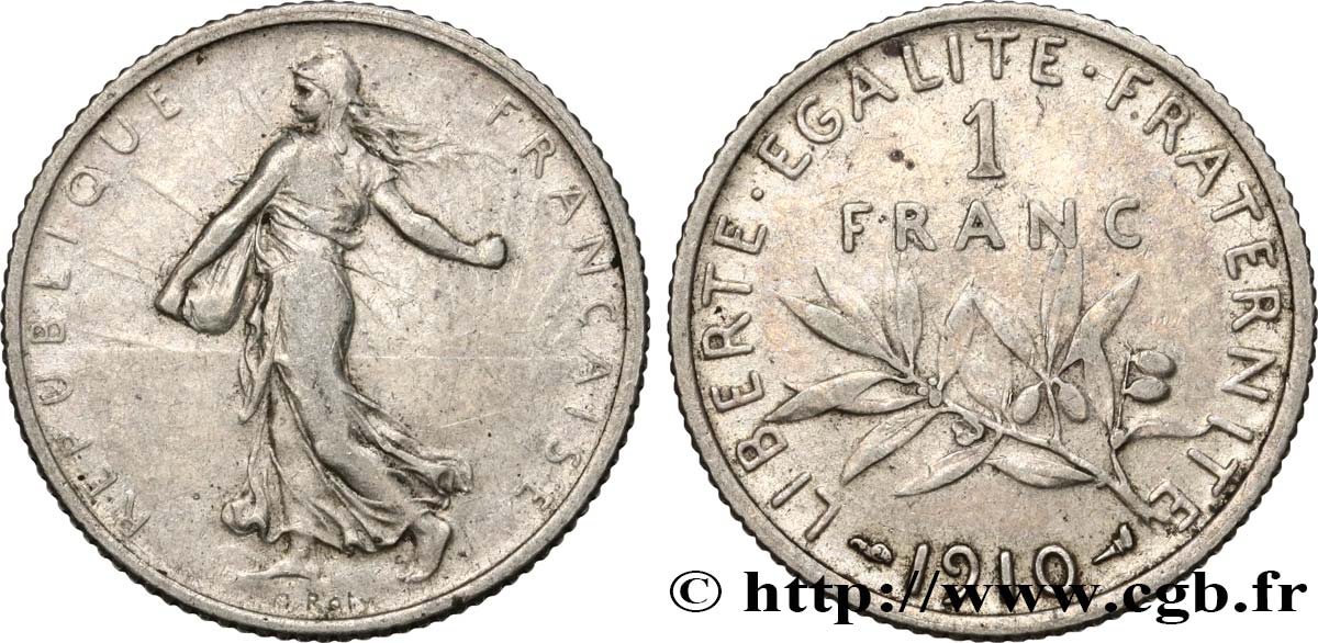 1 franc Semeuse 1910 Paris F.217/15 BC35 