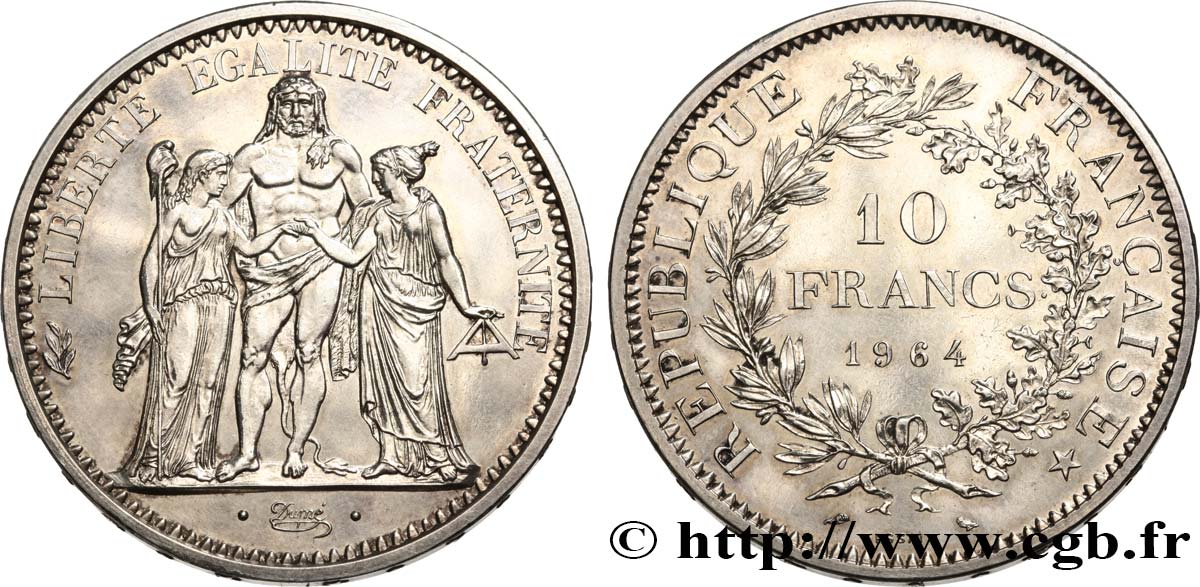 Essai de 10 francs Hercule 1964 Paris F.364/2 MS 