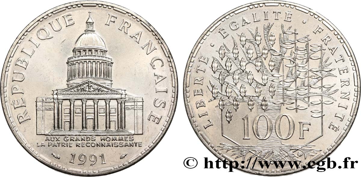 100 francs Panthéon 1991  F.451/11 SUP61 