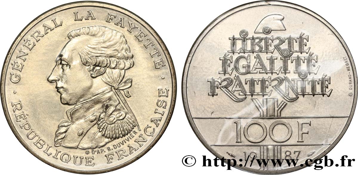 100 francs Égalité - La Fayette 1987  F.455/2 MS 
