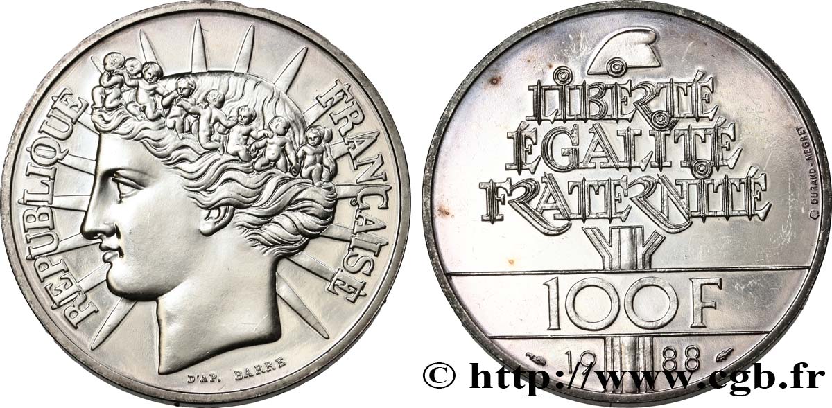 100 francs Fraternité 1988  F.456/2 SPL64 