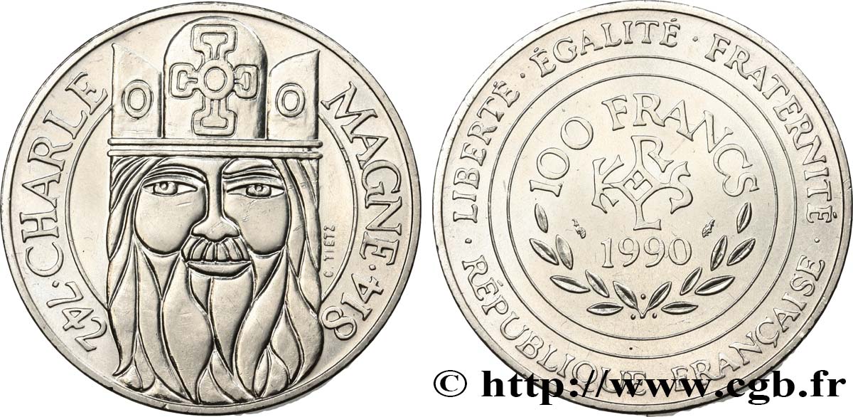 100 francs Charlemagne 1990  F.458/2 SUP+ 