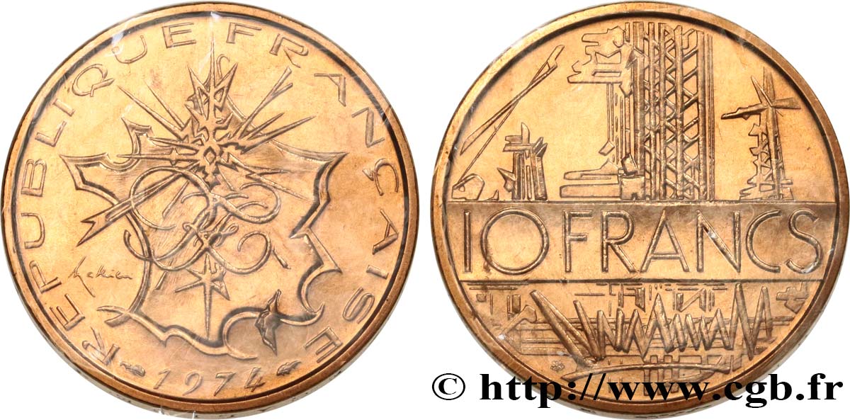 10 francs Mathieu 1974 Pessac F.365/2 FDC 