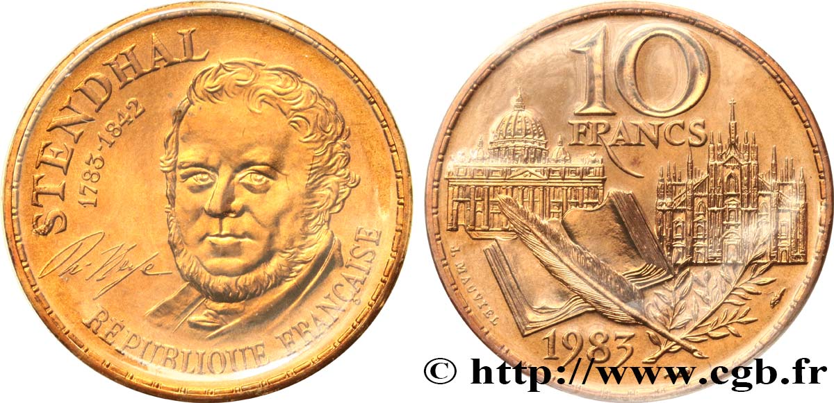 10 francs Stendhal, tranche A 1983  F.368/2 FDC 