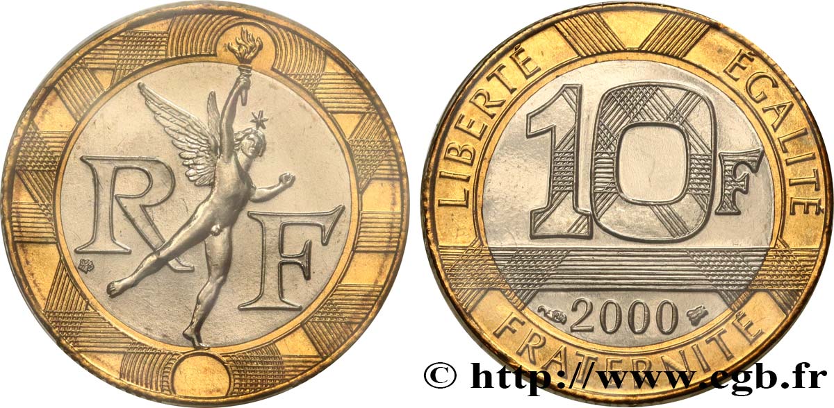 10 francs Génie de la Bastille 2000 Pessac F.375/17 FDC 